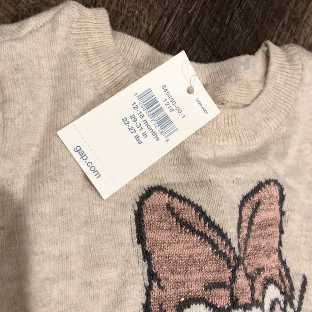 🆕NWT Baby Gap 12-18mo Daisy Sweater - Picture 2 of 2